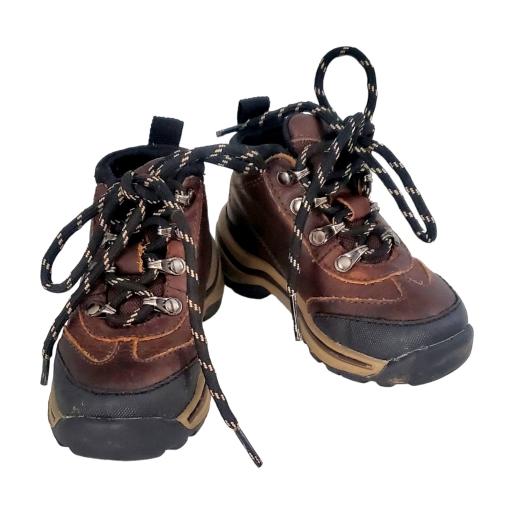 Timberland Brown Leather Toddler Boys Hiking Boots Size 5 - Picture 1 of 6